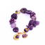 Jingshen Amethyst Charm Gemstone Bracelet