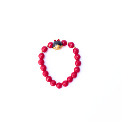 Kid's Ji jian Hong Cinnabar Gemstone Bracelet