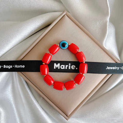Kid's Red Shanshu Evil Eye Bracelet
