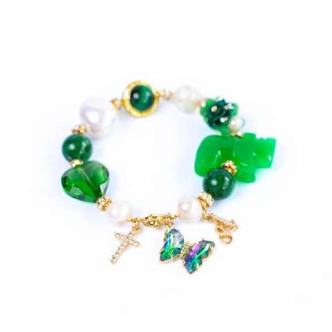 Lu Xinlu Emerald Gemstone Bracelet