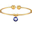 Minimalist Golden Evil Eye Bangle