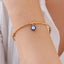 Minimalist Golden Evil Eye Bangle