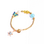 Minimalist Golden Pixiu Snowflake Gemstone Bracelet