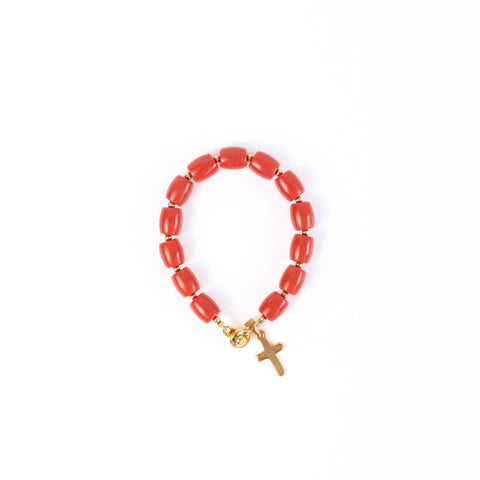 Red Shanshu Faith Gemstone Bracelet