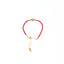 Red Woven Minimalist Golden Evil Eye Bracelet