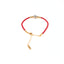 Red Woven Minimalist Golden Evil Eye Bracelet