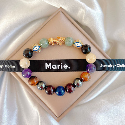 Shuangyan Long Pixiu Gemstone Bracelet