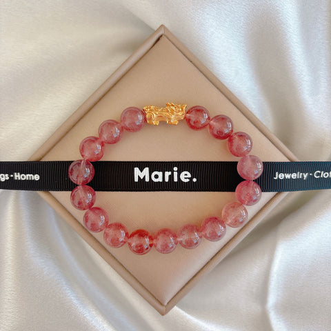 Strawberry Quartz Pixiu Bracelet