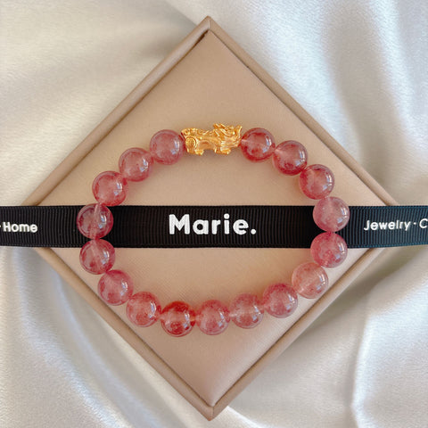 Strawberry Quartz Pixiu Bracelet