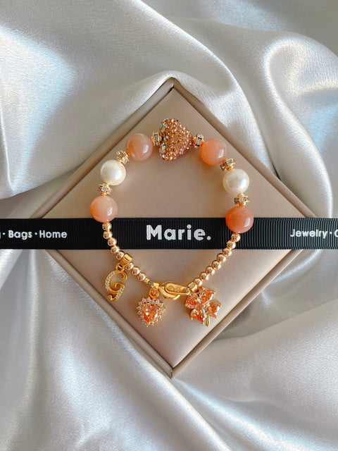 Taozi Sunstone Charm Gemstone Bracelet