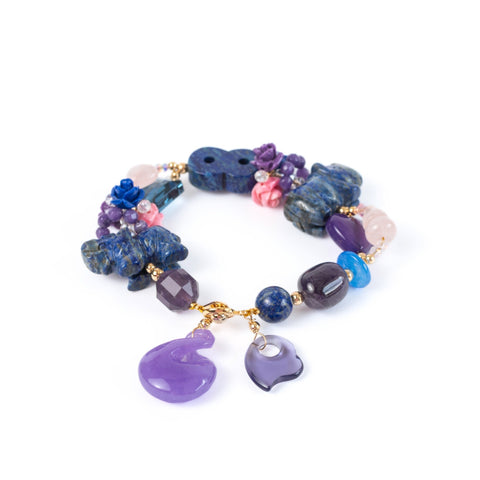 The Lan Xinlu Lapis Lazuli Charm Gemstone Bracelet