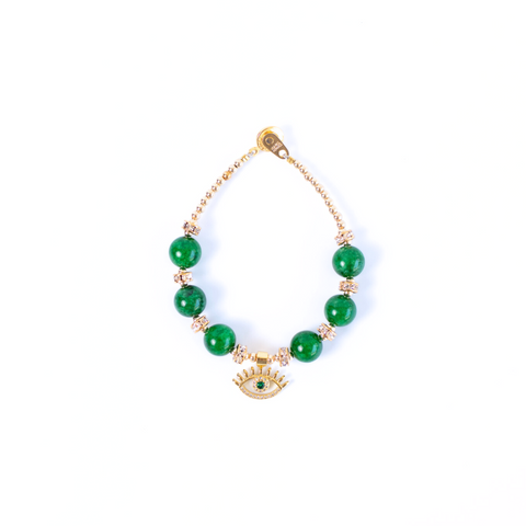 The Lu Shi Emerald Charm Gemstone Bracelet