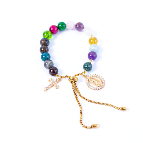 The Wucai de Adjustable Rosary Gemstone Bracelet