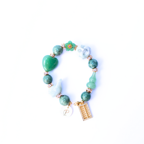 The Yu Fu Burma Jade Charm Gemstone Bracelet
