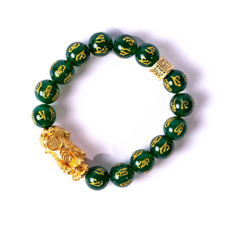 Green Mantra Pixiu Bracelet
