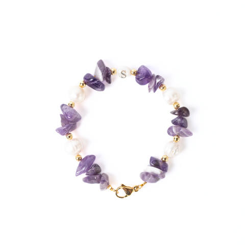 Xinjian Amethyst Gemstone Bracelet