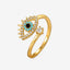 Yanpi Golden Evil Eye Ring