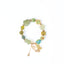 The Zhameng Jade & Peridot Charm Gemstone Bracelet