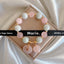 Wennuan Jade & Rose Quartz Charm Gemstone Bracelet