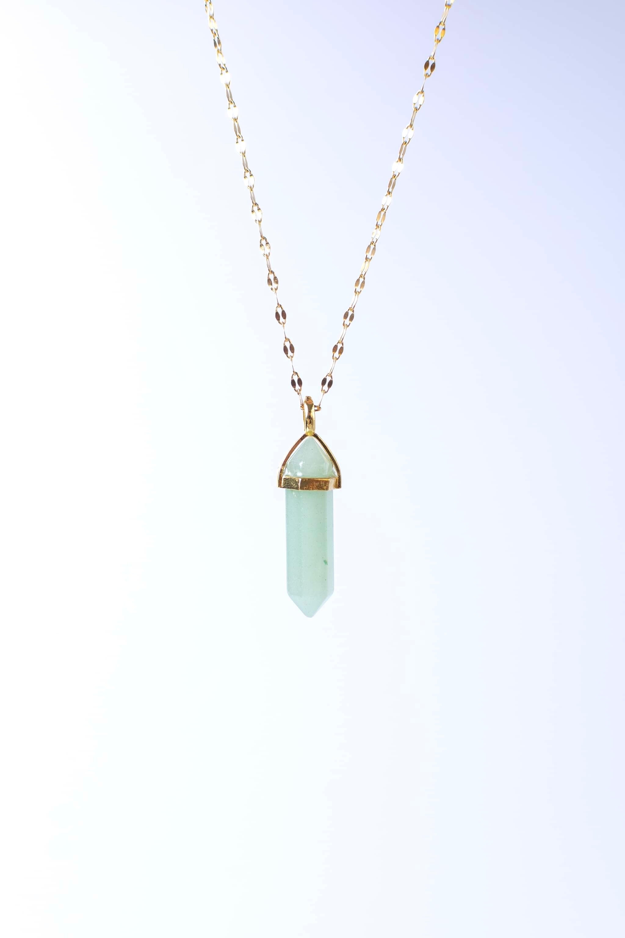 Crystal Gemstone Heart Pendant Necklace – Lenzo