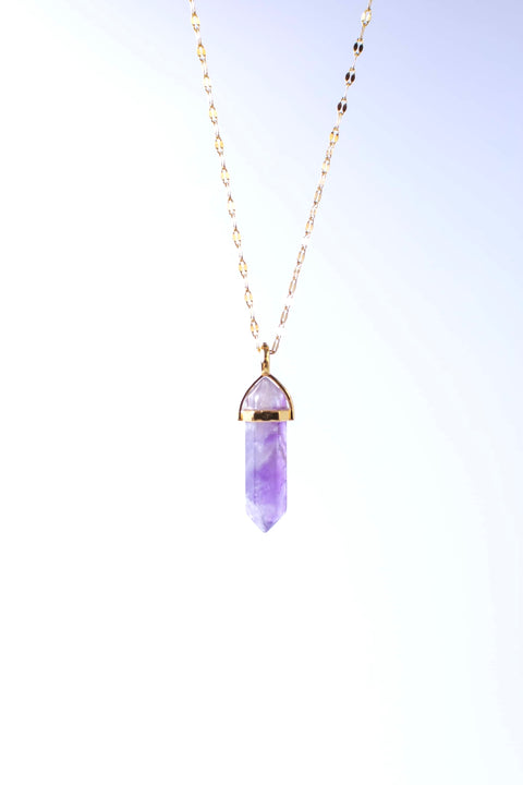 Hexagonal gemstone necklace Clearance