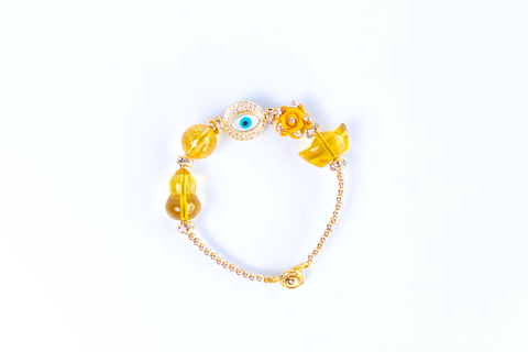 Huang Xie Yan Minimalist Citrine Gemstone Bracelet