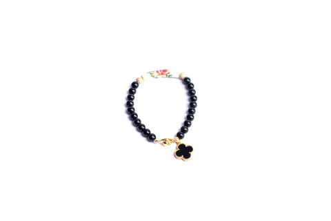 Black Obsidian Minimalist Tensha Gemstone Bracelet