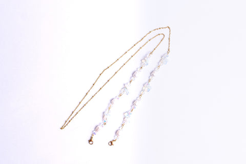 Moonstone Freshwater Pearled Chain Strap